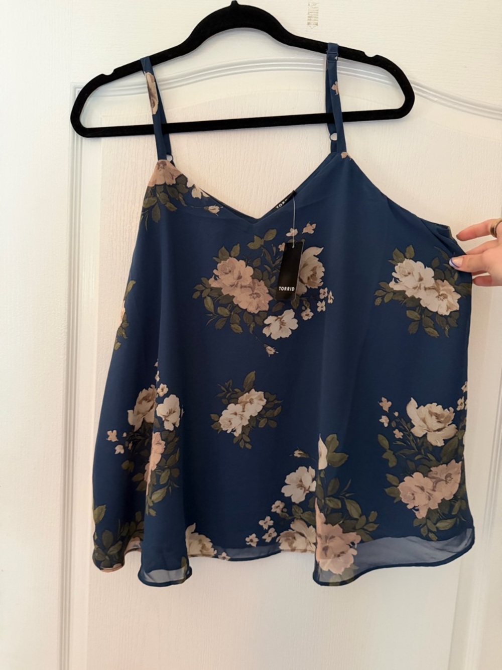 torrid Navy Floral Spaghetti Strap Tank Top